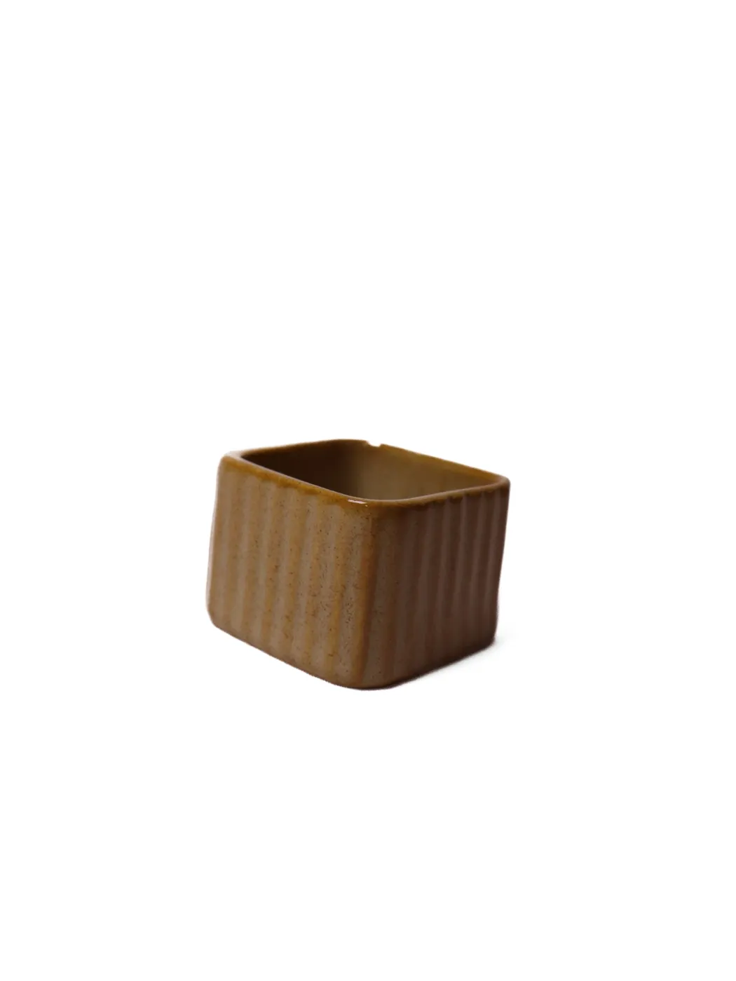 Caramel- Brown Square Bowl