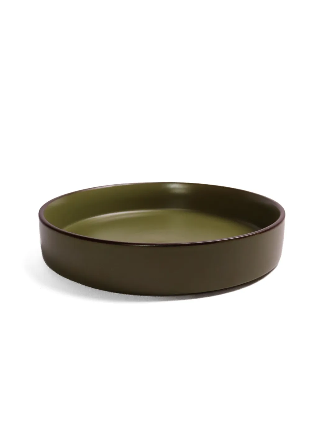 Deep Olive Green Platter Bowl