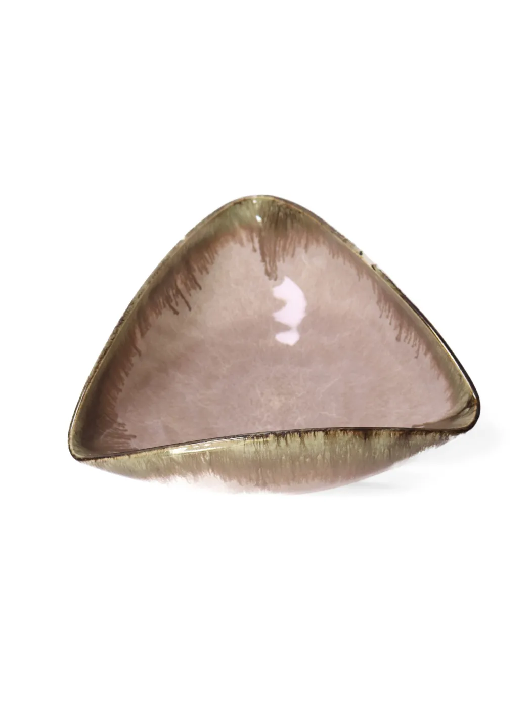 Dusty Rose Triangle Bowl