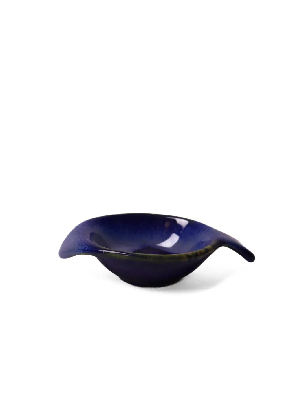Midnight Blue Leaf Bowl