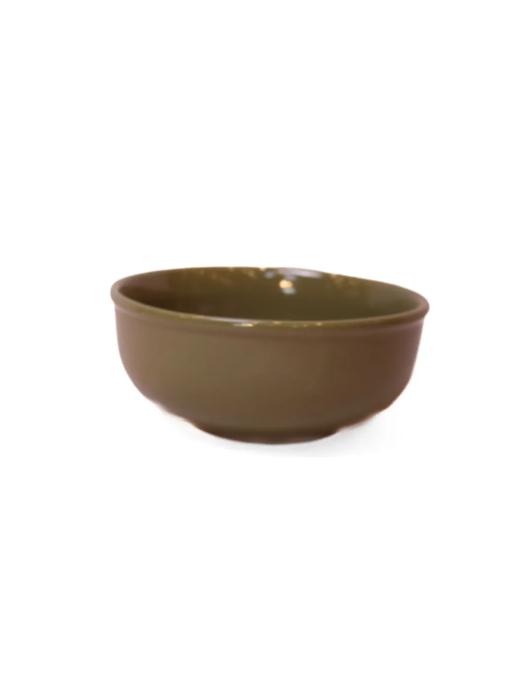 Olive Green Brown Serving Bowl