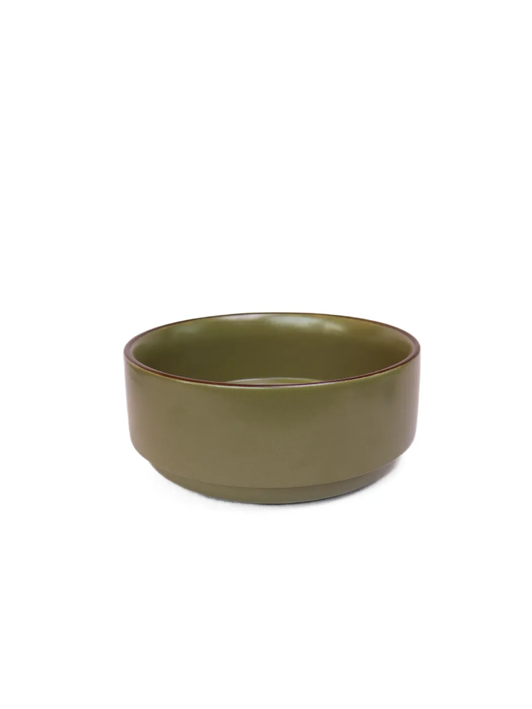 Olive Green Serving Bowl 2