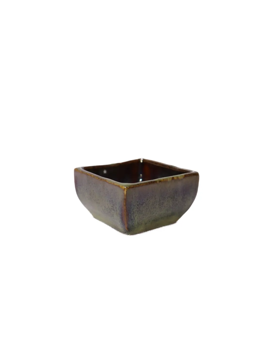Reactive Olive Green Square Bowl