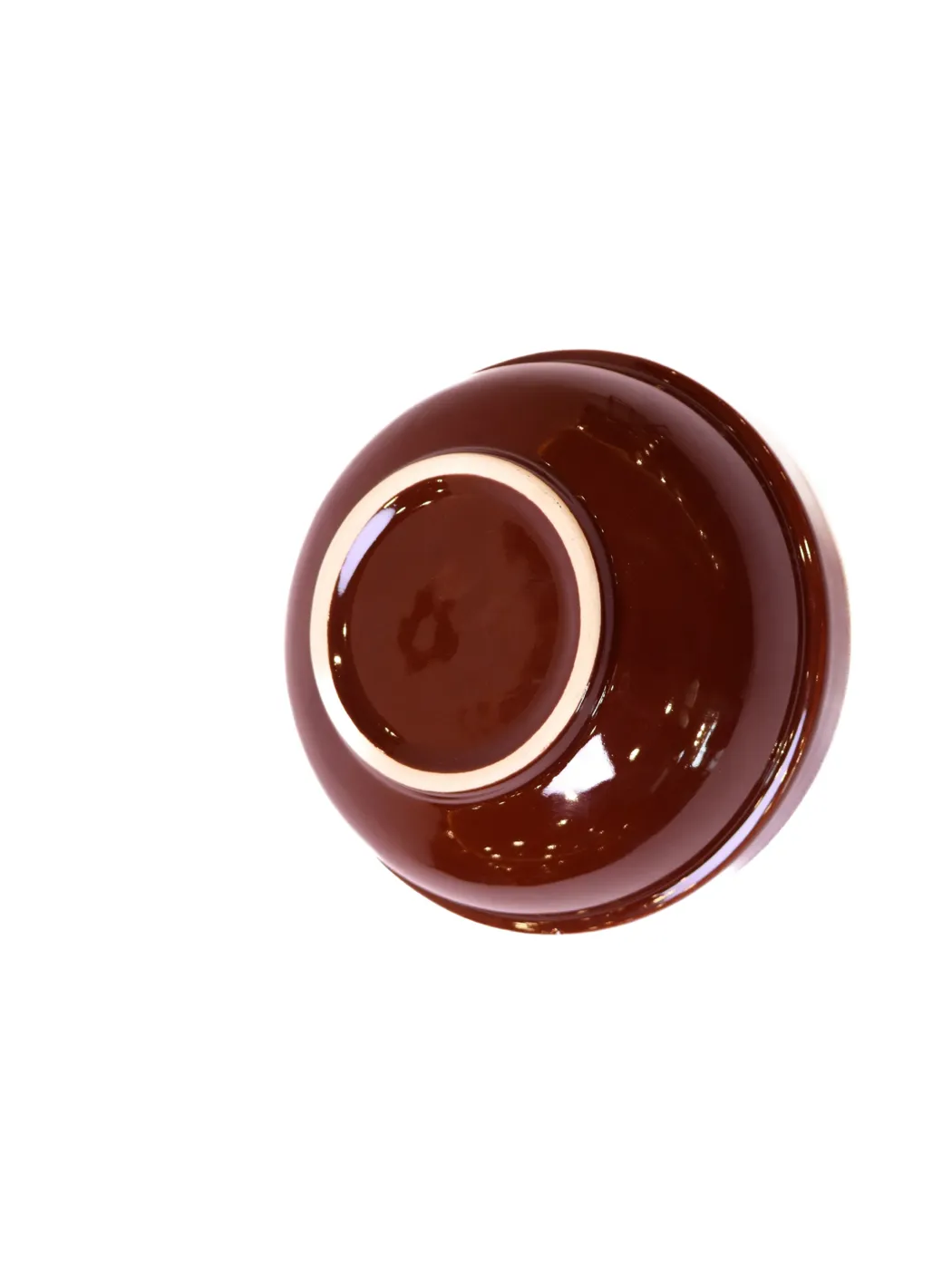Red Brown Serving Bowl