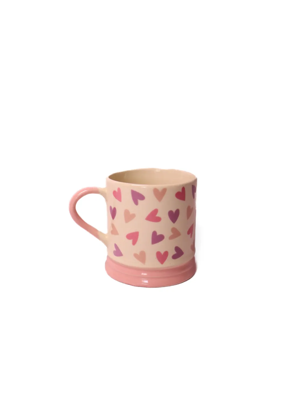 Cream Pink Hearts Coffee Mug