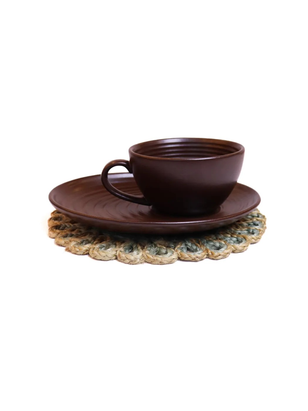 Dark Brown Cup Saucer