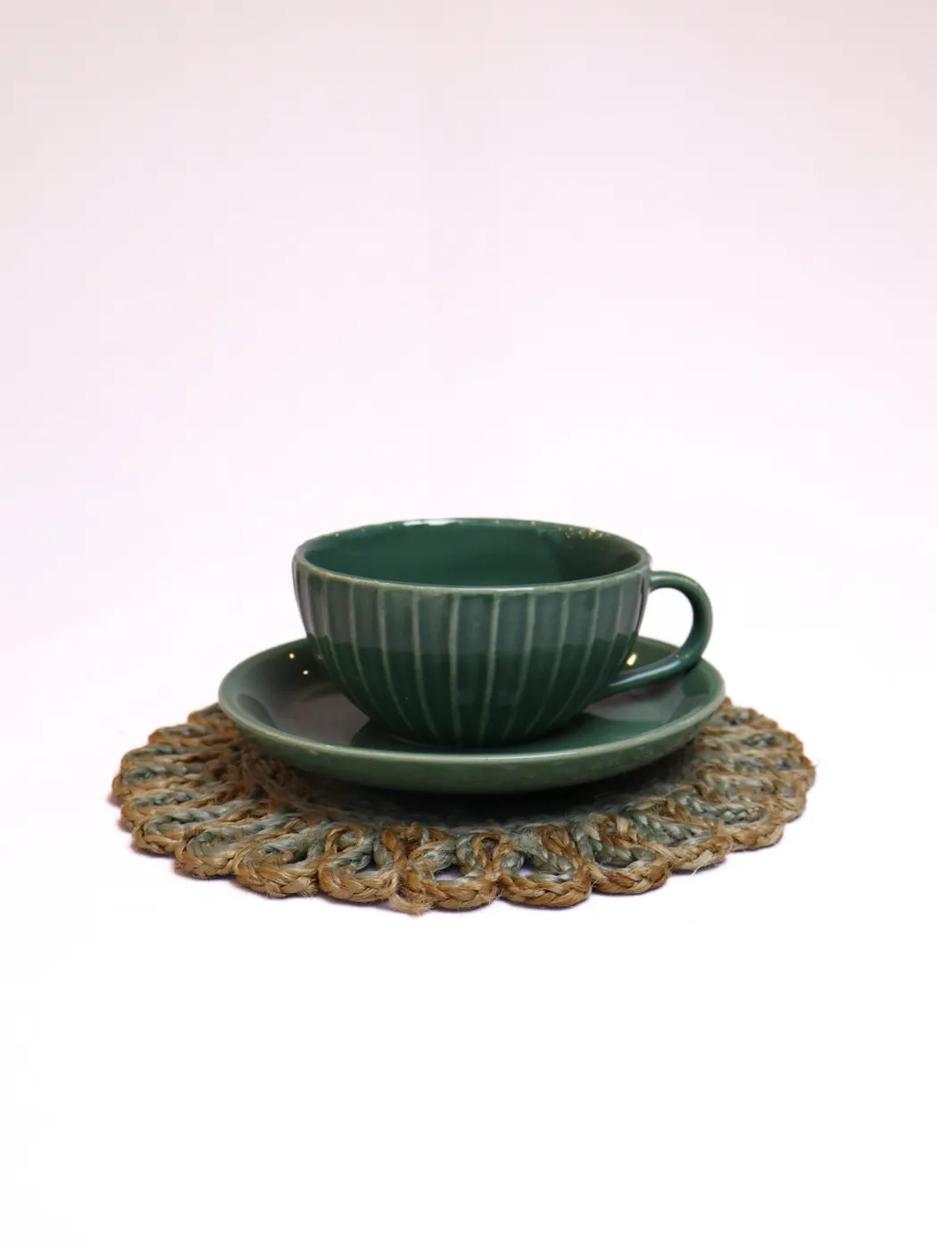 Forest Green Cup & Saucer
