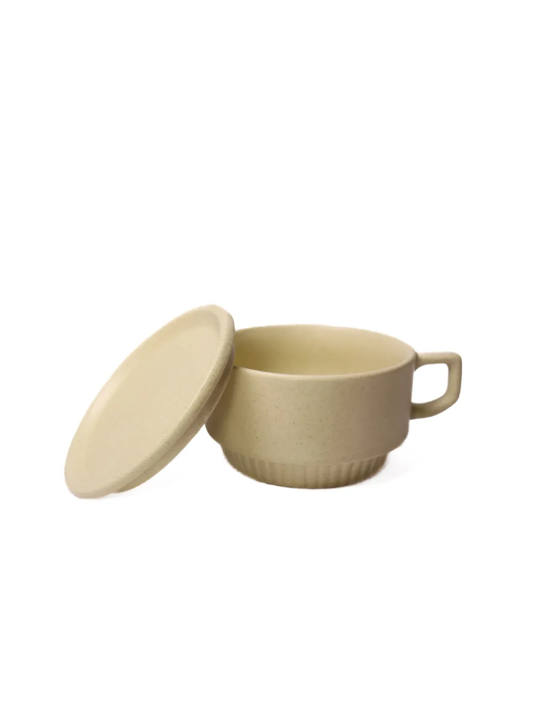 Light Sand Saucer And Soup Mug