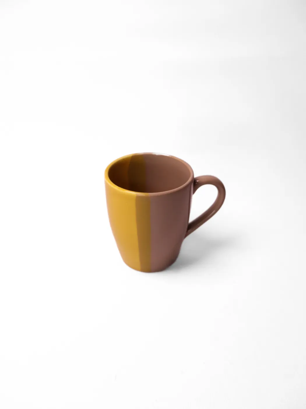 Mustard Yellow Mocha Brown Milk Mug