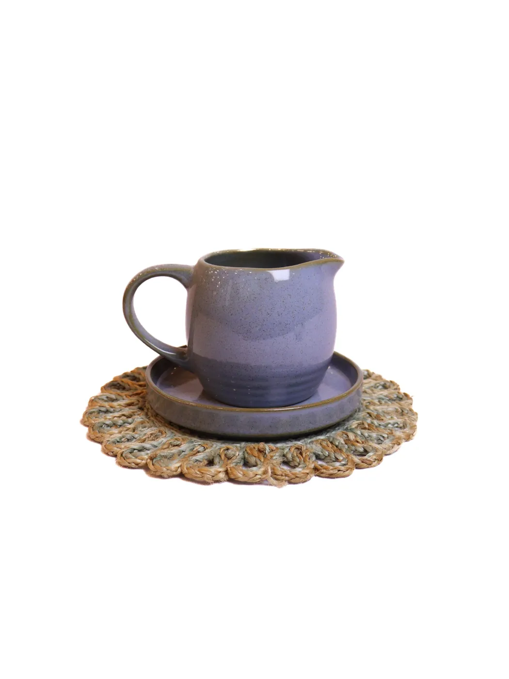 Storm Gray Coffee Cup And Saucer