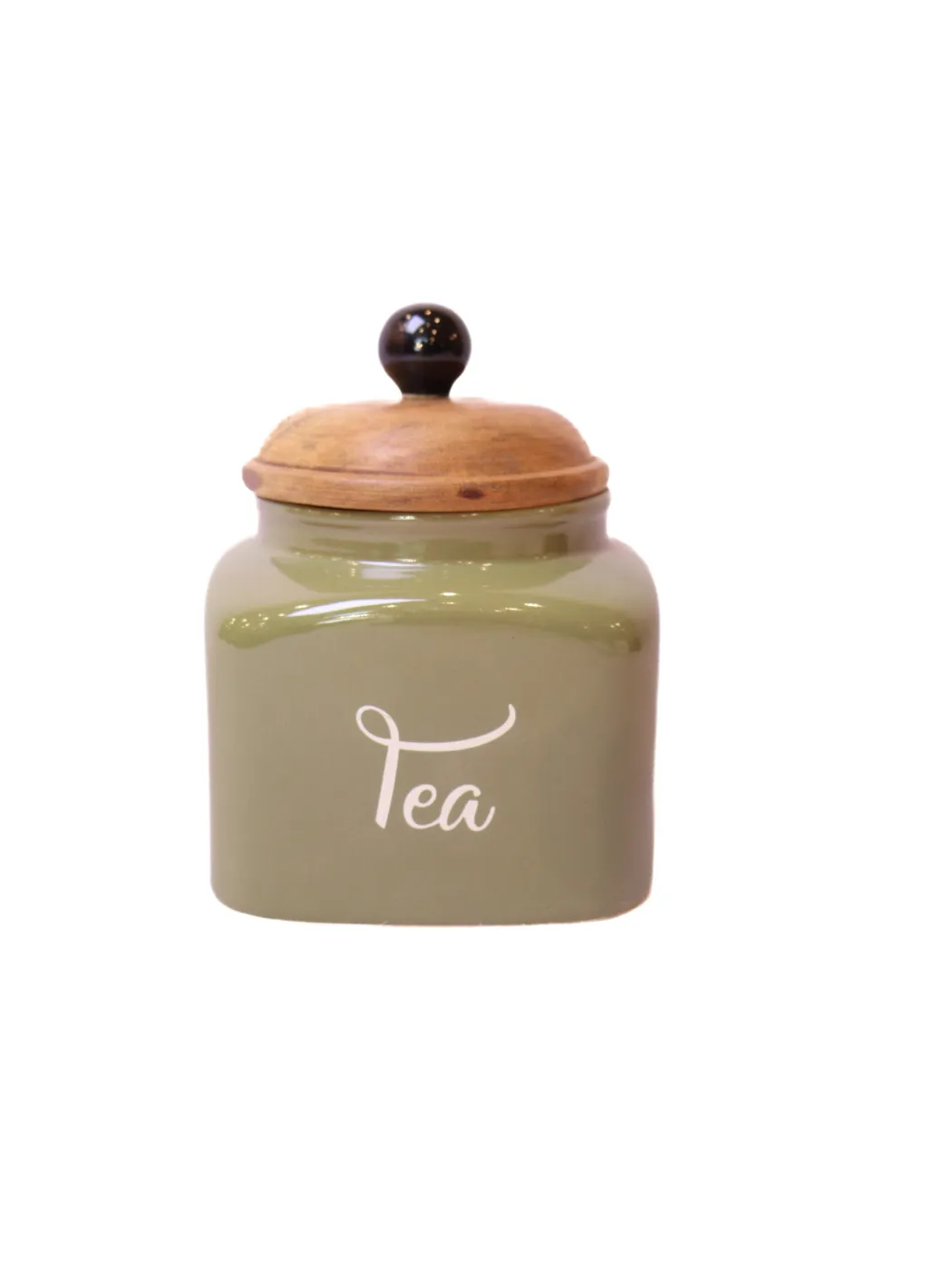 Olive Green Tea Jar