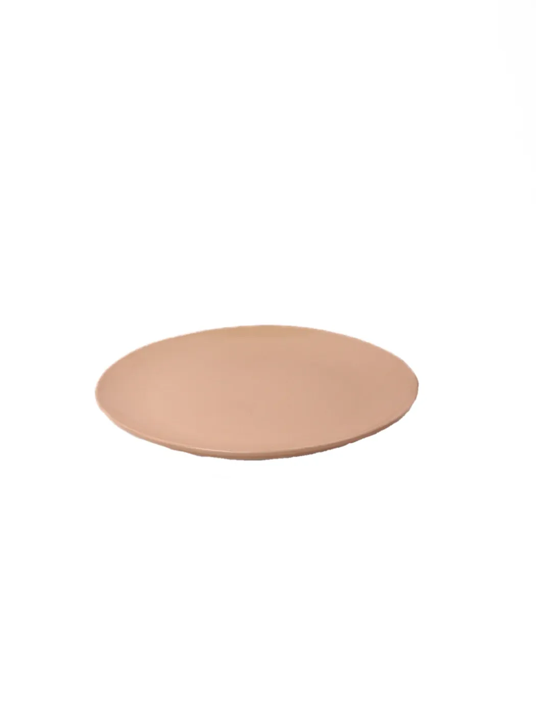 Biege Ceramic Flat Dinner Plate
