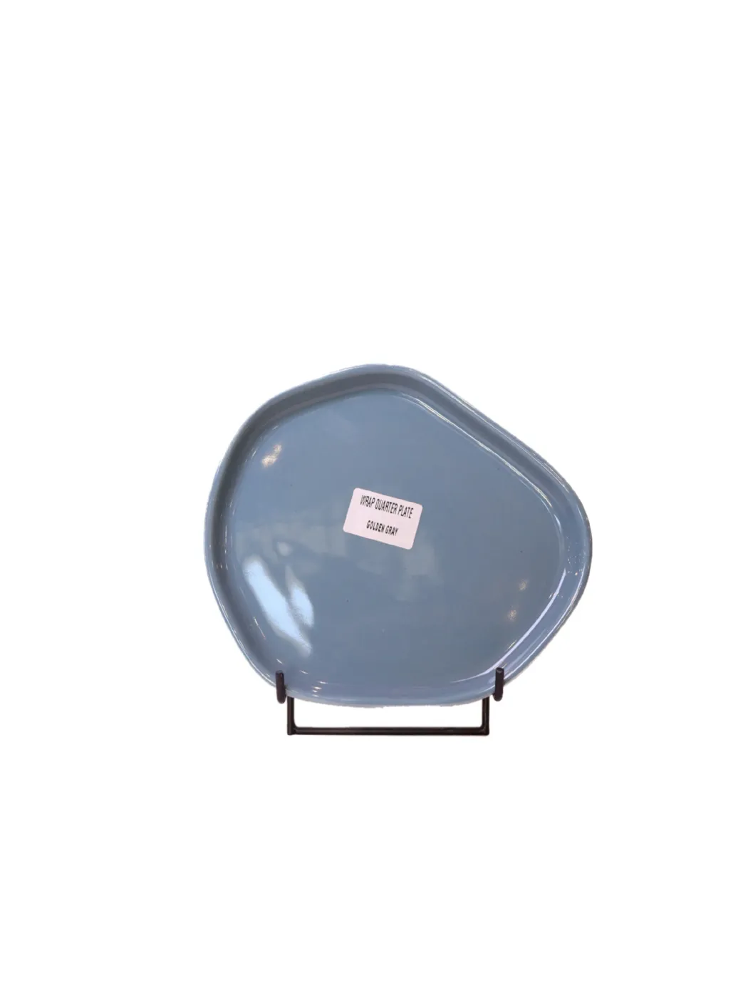 Dusty Blue Irregular Ceramic Quarter Plate Snake Plate