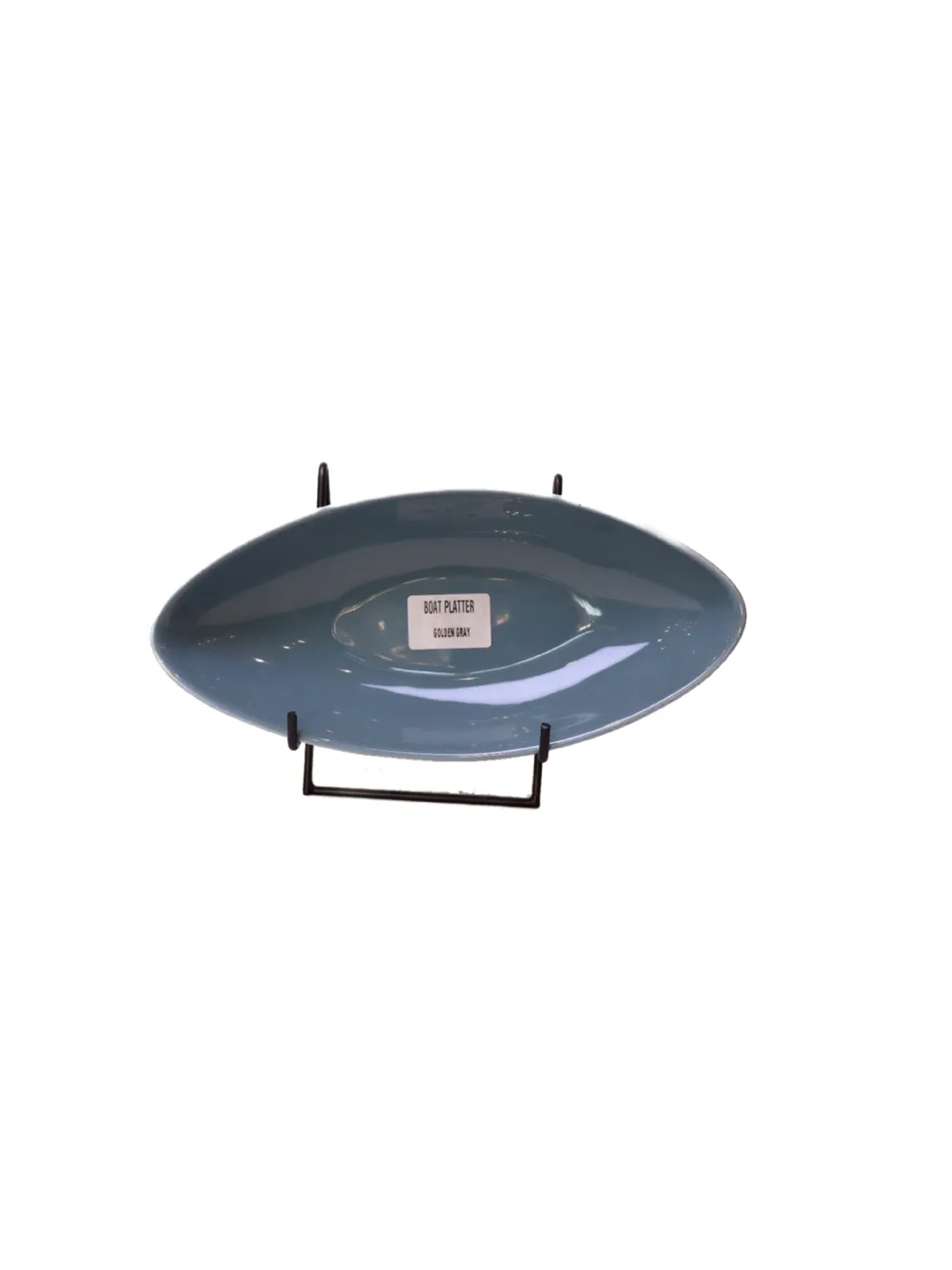 Dusty Blue Oval Boat Platter