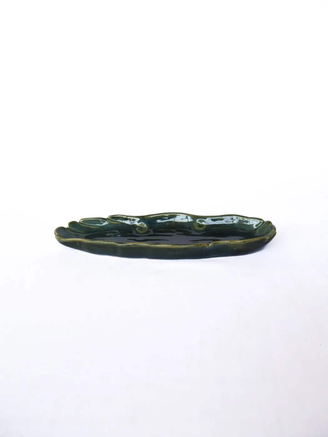 Forest Green Leaf Plate