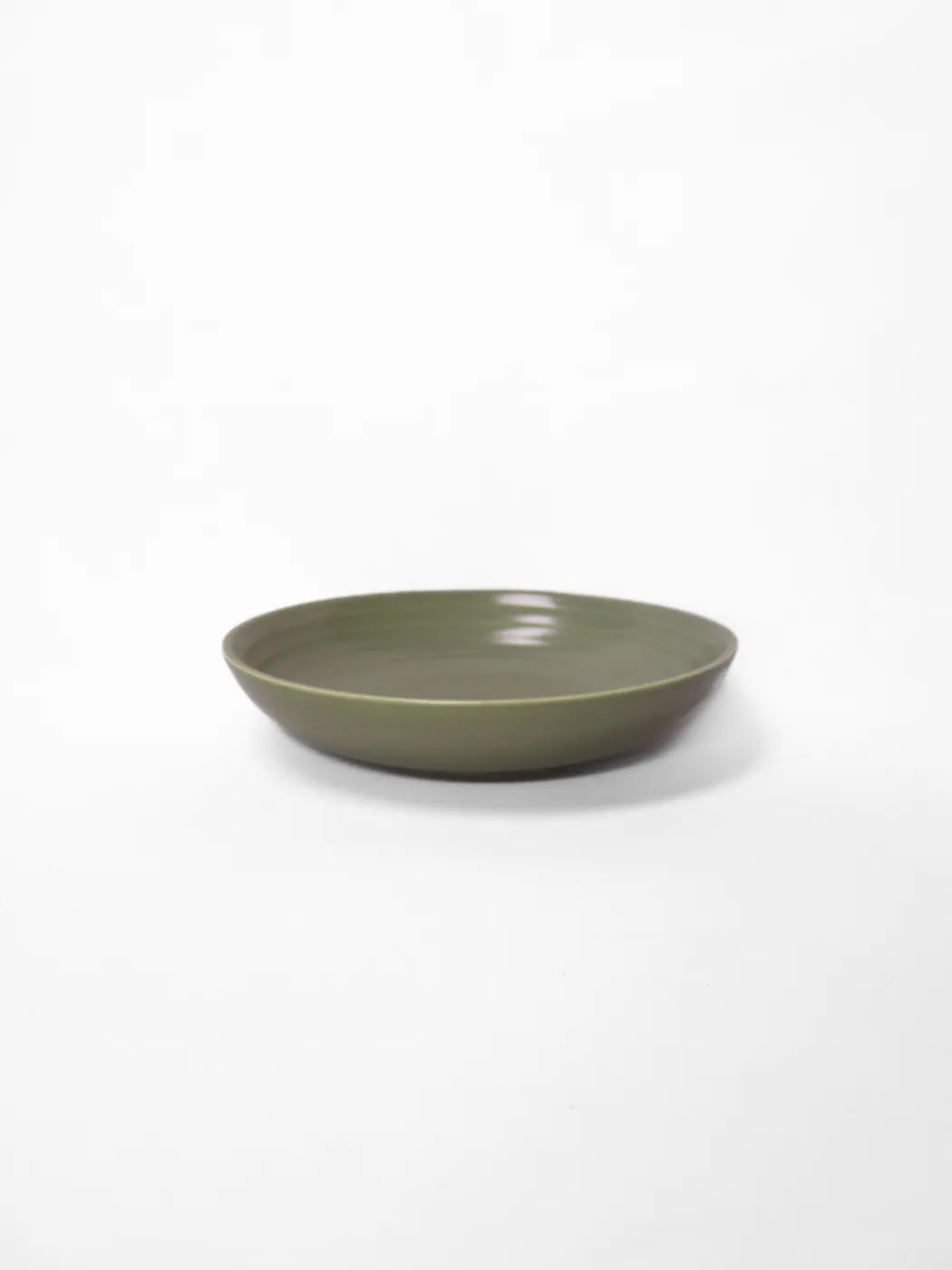 Olive Green Pasta Plate 2